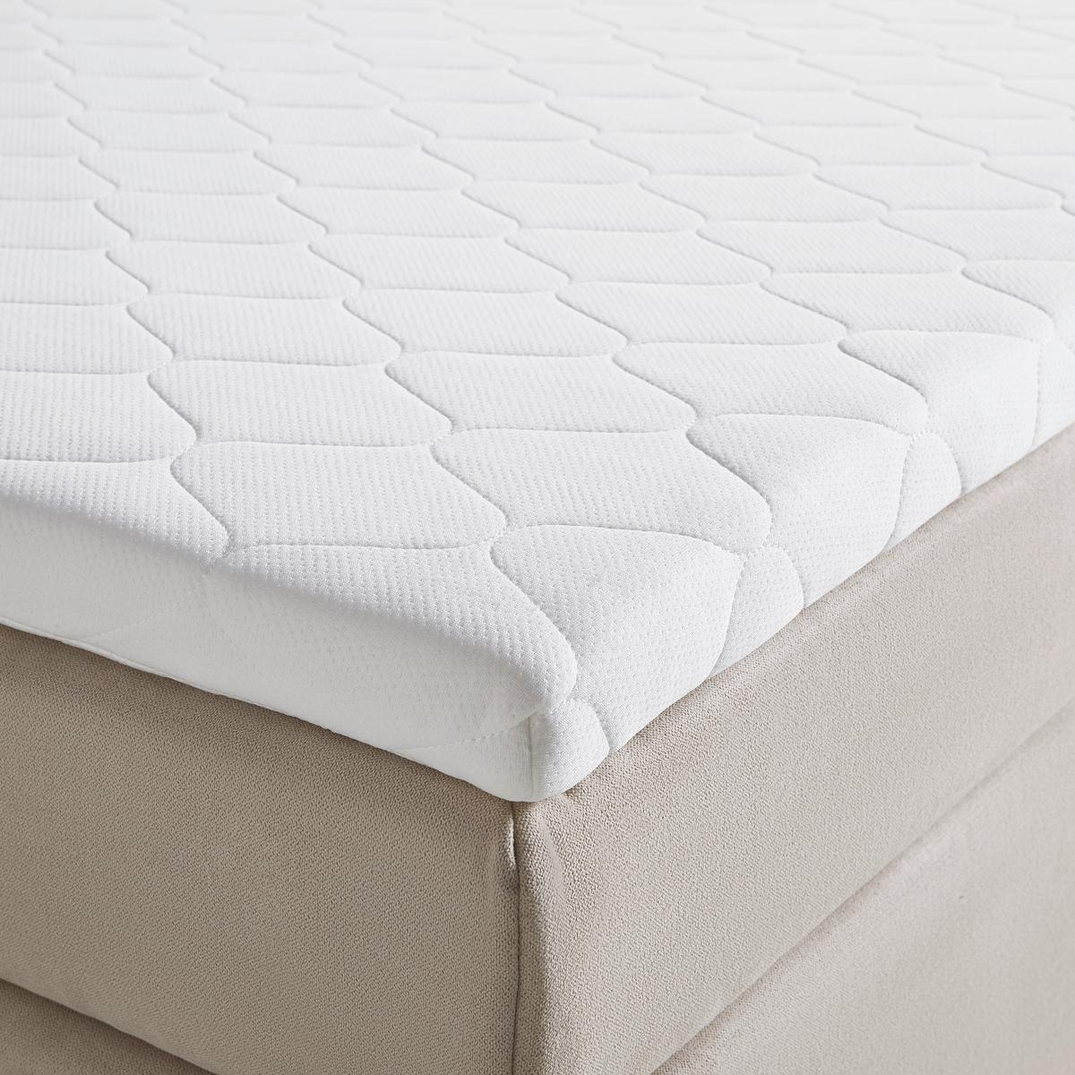 Lit Rinaldo ca. 180x200cm Beige mit Topper - beige/noir, Modern, textile/matière synthétique (180/200cm) - Bessagi Home