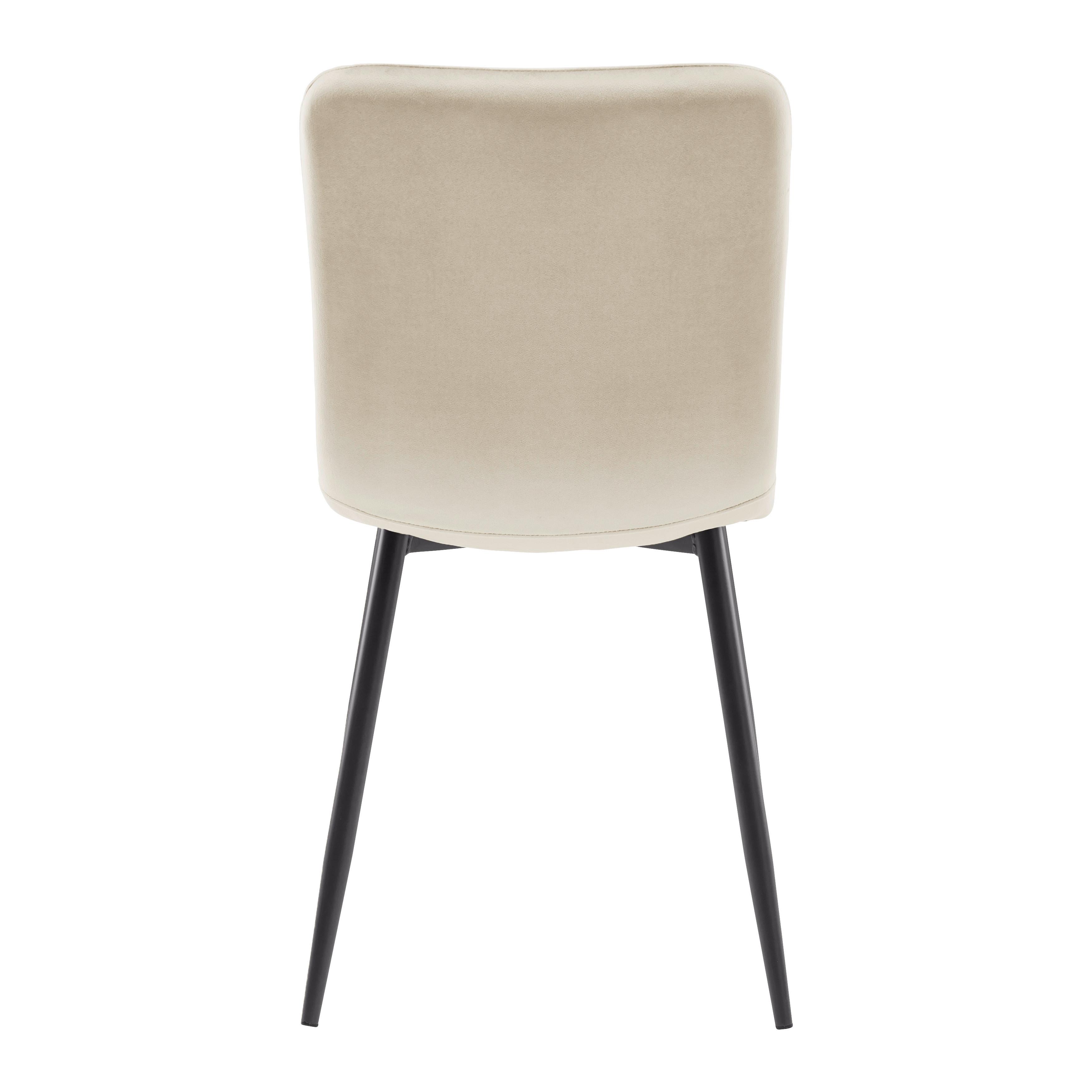 STOL ELIF - beige/svart, Modern, metall/trä (43/86/55cm) - Bessagi Home