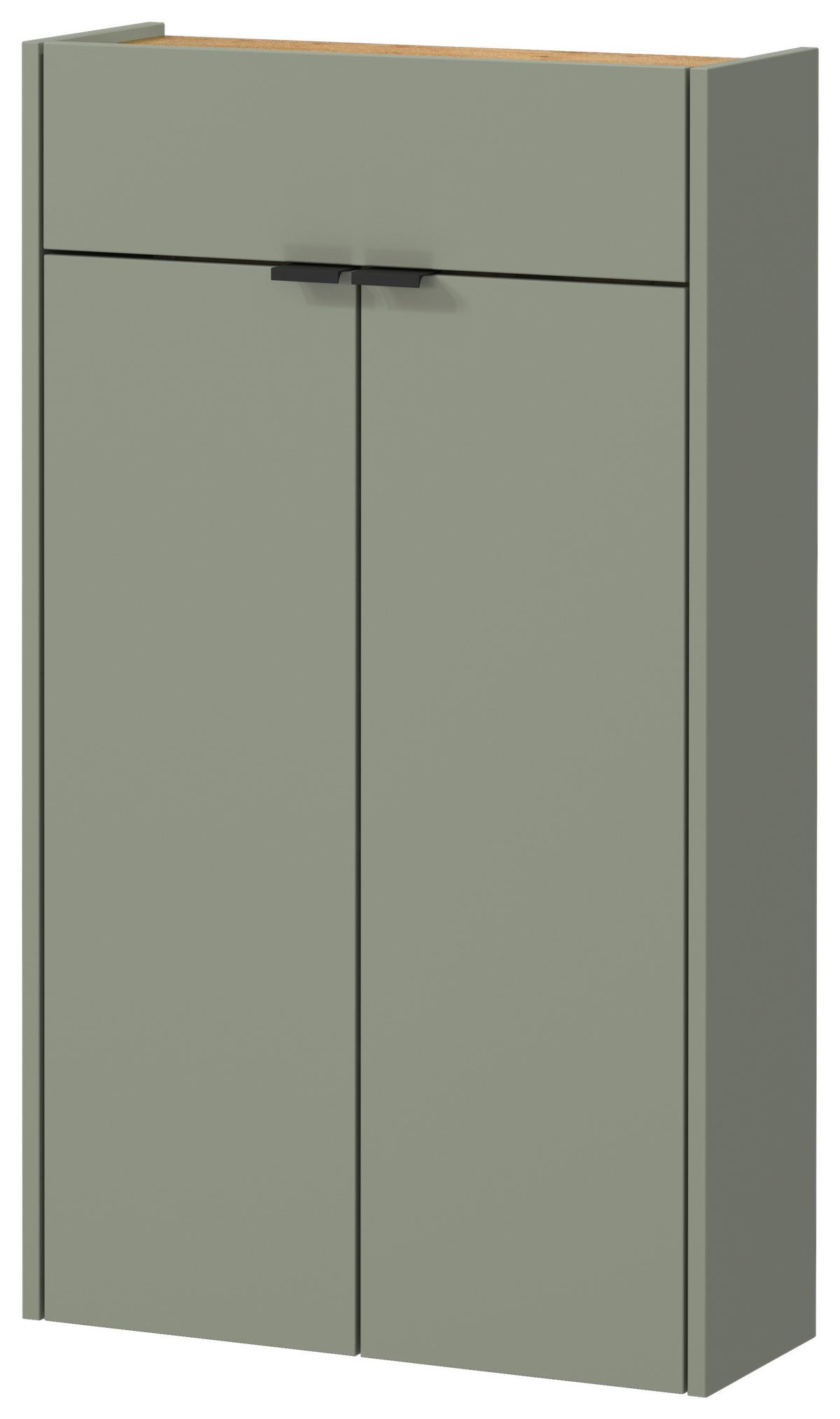 Cipősszekrény Ameca - tölgyfa színű/fekete, Design, faalapú anyag/fém (56/97/22cm)