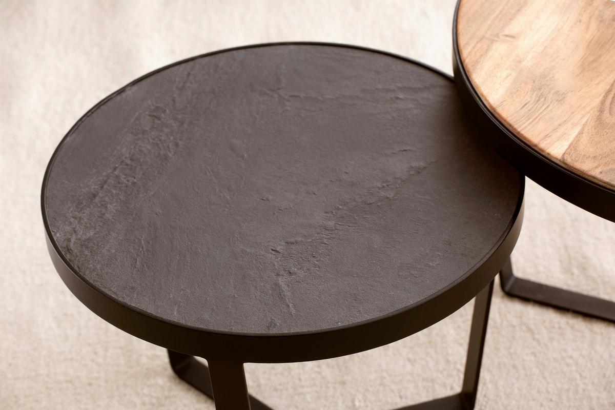 COUCHTISCHSET WL6.765 - Schwarz/Braun, Lifestyle, Holz/Holzwerkstoff (60/60/40cm) - MID.YOU