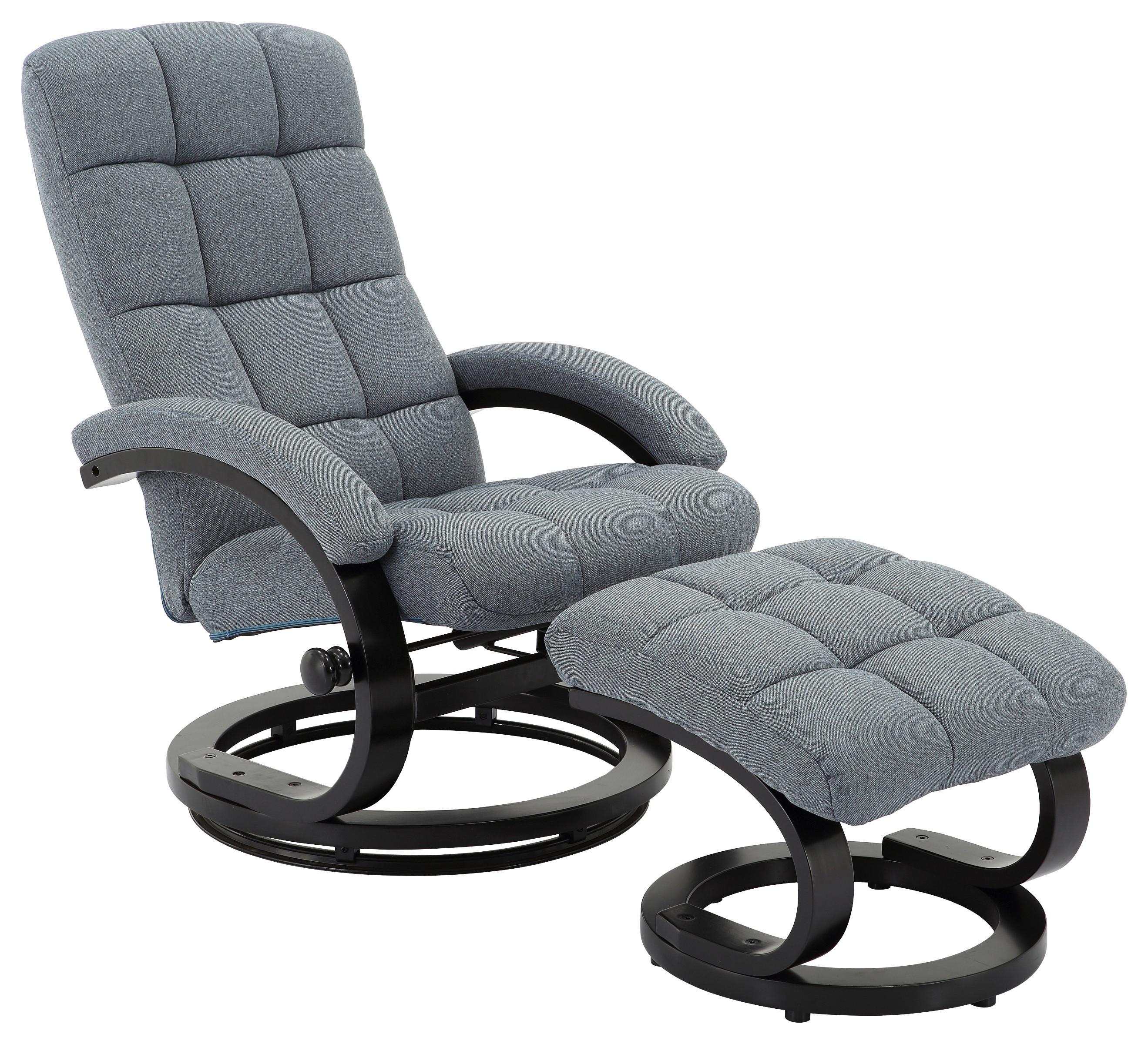 ZESTAW FOTELI RELAKSACYJNYCH DAMIAN - czarny/szary, Modern, metal/tkanina (67/78/94cm) - MID.YOU