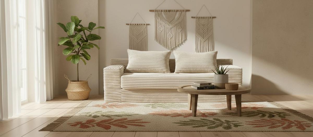 Dvosed Clea, Bež - bež, Design, tekstil (203/60/100cm) - P & B