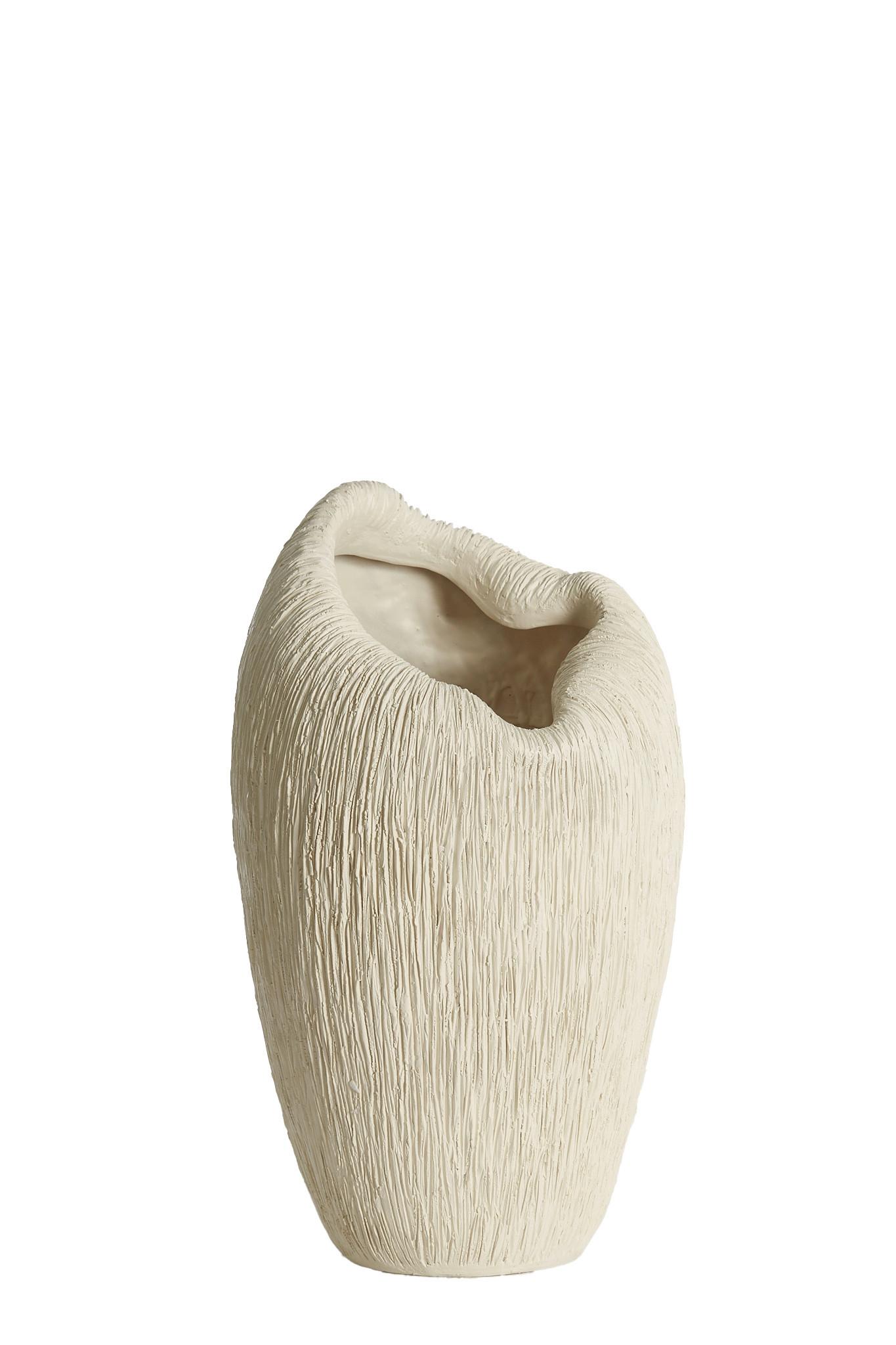 WAZON DEKORACYJNY 5732643_DENISA - kremowy, Basics, kamień/tworzywo sztuczne (28/26,5/50cm) - Light & Living