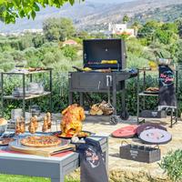 Holzkohlegrill Grillmax 4 Schwarz mit Thermometer - Schwarz, Modern, Kunststoff/Metall (115/68/108cm) - Mömax