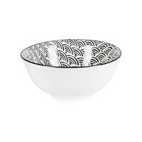 Müslischale Shiva in Schwarz/Weiß Ø ca. 15,5cm - Weiss/Schwarz, Lifestyle, Keramik (15,5/7cm) - Mömax