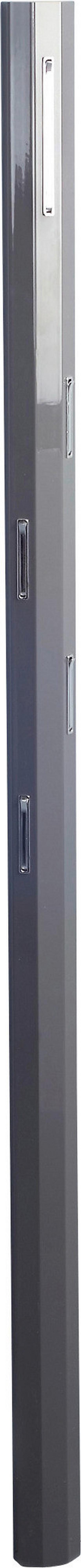 PANEL DO PRZEDPOKOJU PALO - antracytowy/kolor chromowy, Basics, materiał drewnopochodny/metal (8/185/4cm)