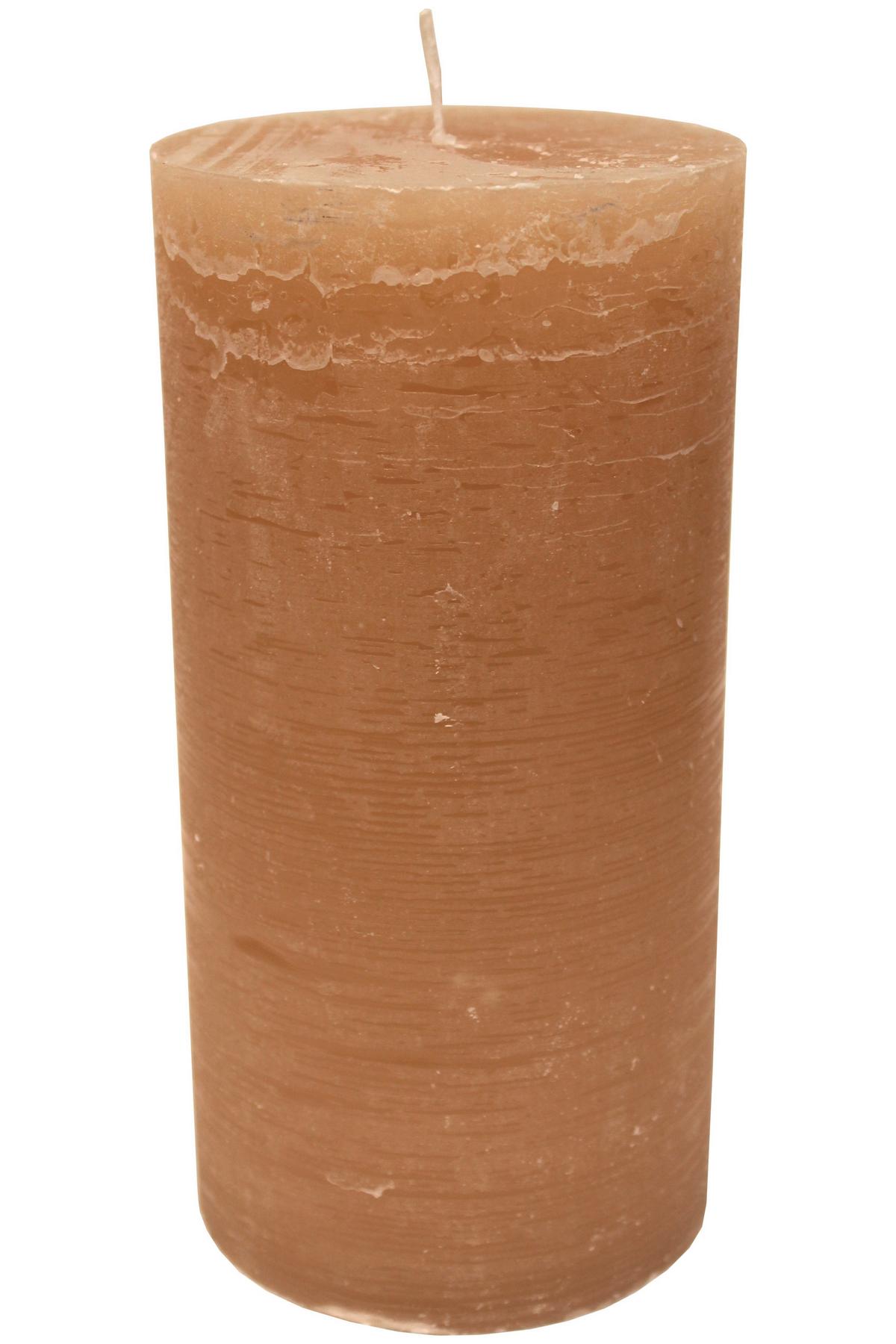 Stumpenkerze Ruth diverse Farben - Sandfarben/Pastellblau, MODERN (10/20cm) - Premium Living