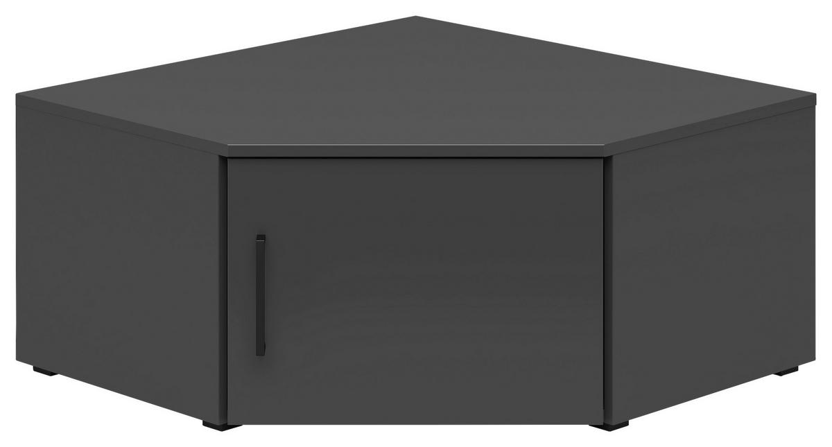 Aufsatzschrank Multistauraum Graphitfarben - Graphitfarben/Schwarz, Modern, Holzwerkstoff/Kunststoff (71,5/35/71,5cm) - Premium Living