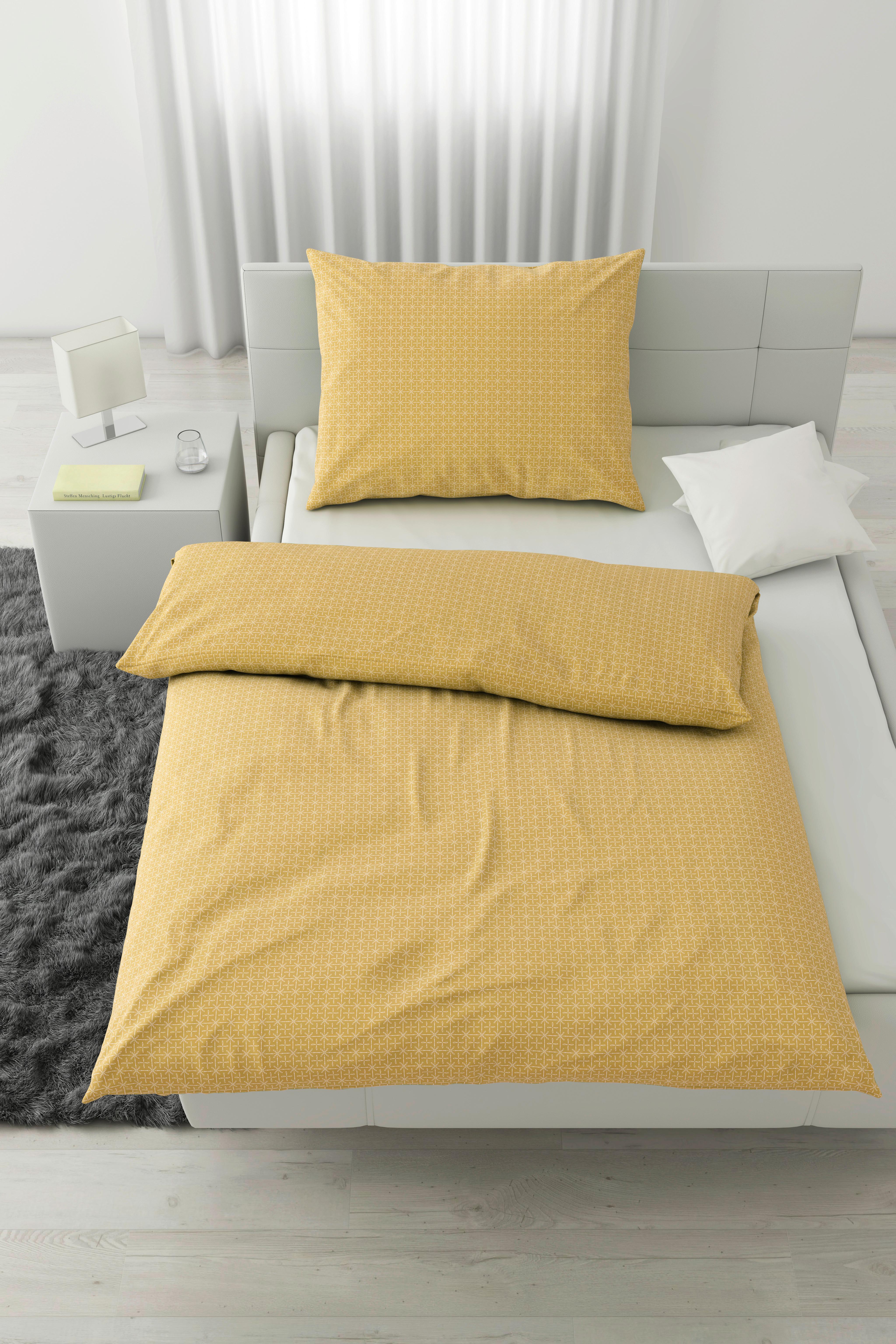 Ágyneműhuzat-garnitúra Laura - sárga, Konventionell, textil (140/200cm) - Modern Living