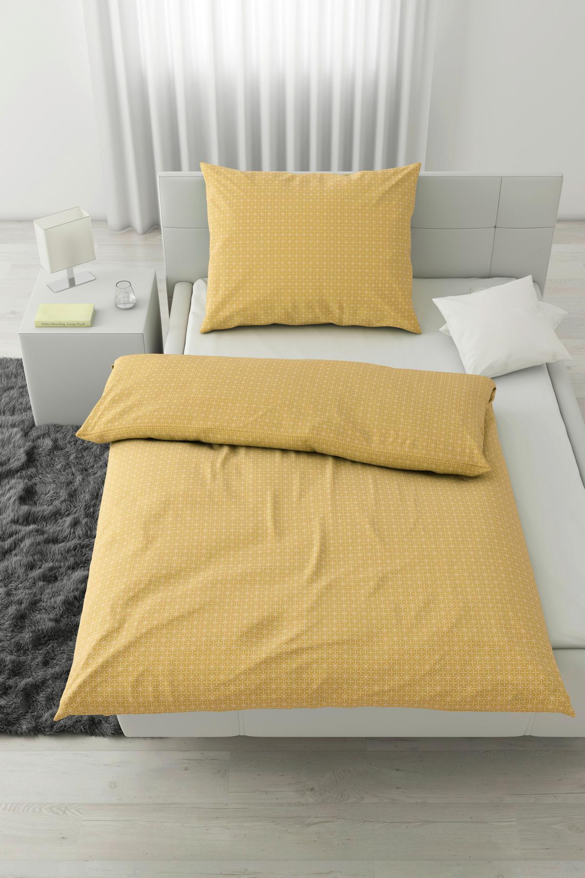 Ágyneműhuzat-garnitúra Laura - sárga, Konventionell, textil (140/200cm) - Modern Living