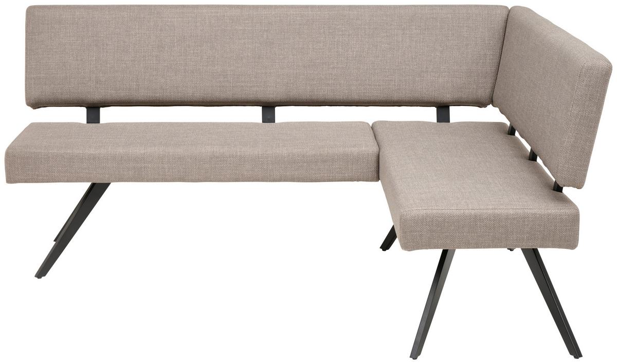 ŁAWKA NAROŻNA ANDROS - jasnoszary/czarny, Konventionell, metal/tkanina (150/190cm) - Livetastic