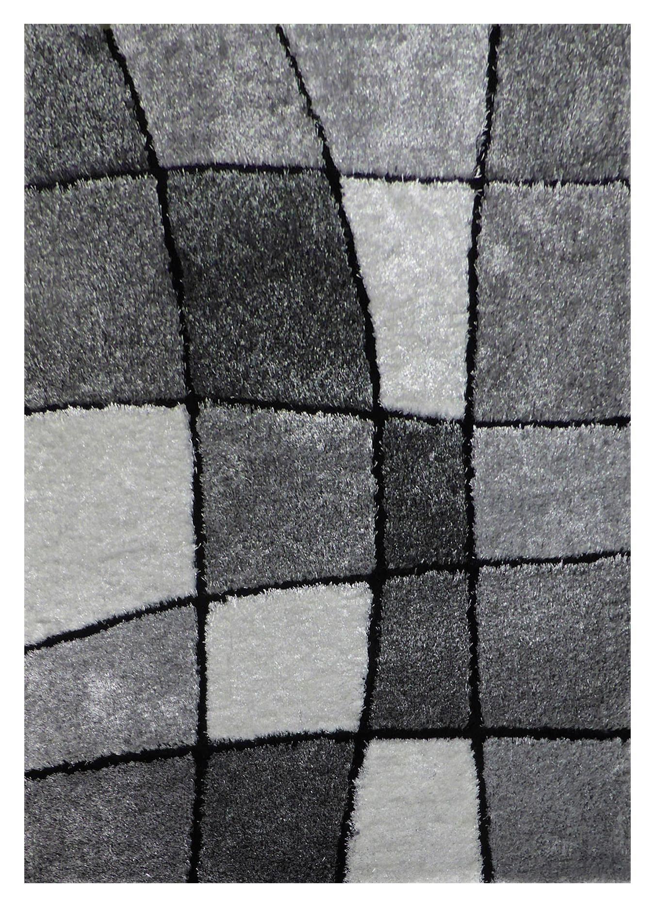 Hochflorteppich Fancy Grua/Weiß 120x170cm - Schwarz/Weiß, KONVENTIONELL, Textil (120/170cm) - Mömax modern living