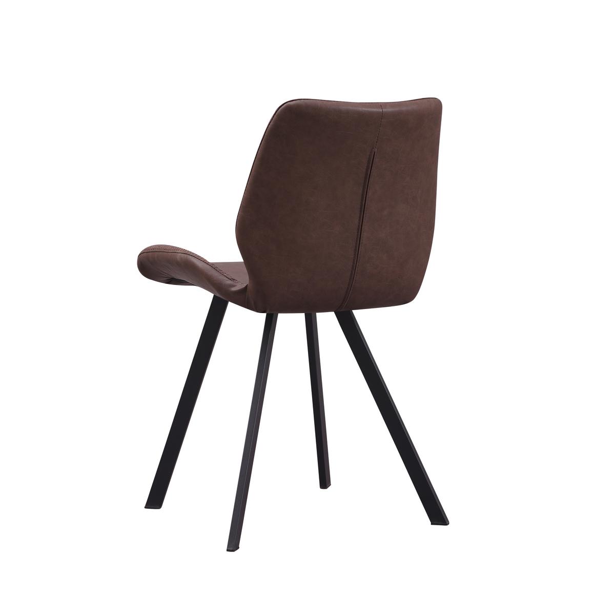 Stuhl-Set Barona 4er-Set Taupe Lederlook - Taupe/Schwarz, MODERN, Textil/Metall (44/80/55cm) - MID.YOU