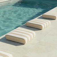 Outdoorsitzkissen Magda Creme/Weiß ca. 40x40 cm - Creme, MODERN, Textil (40/5/40cm) - Bessagi Garden