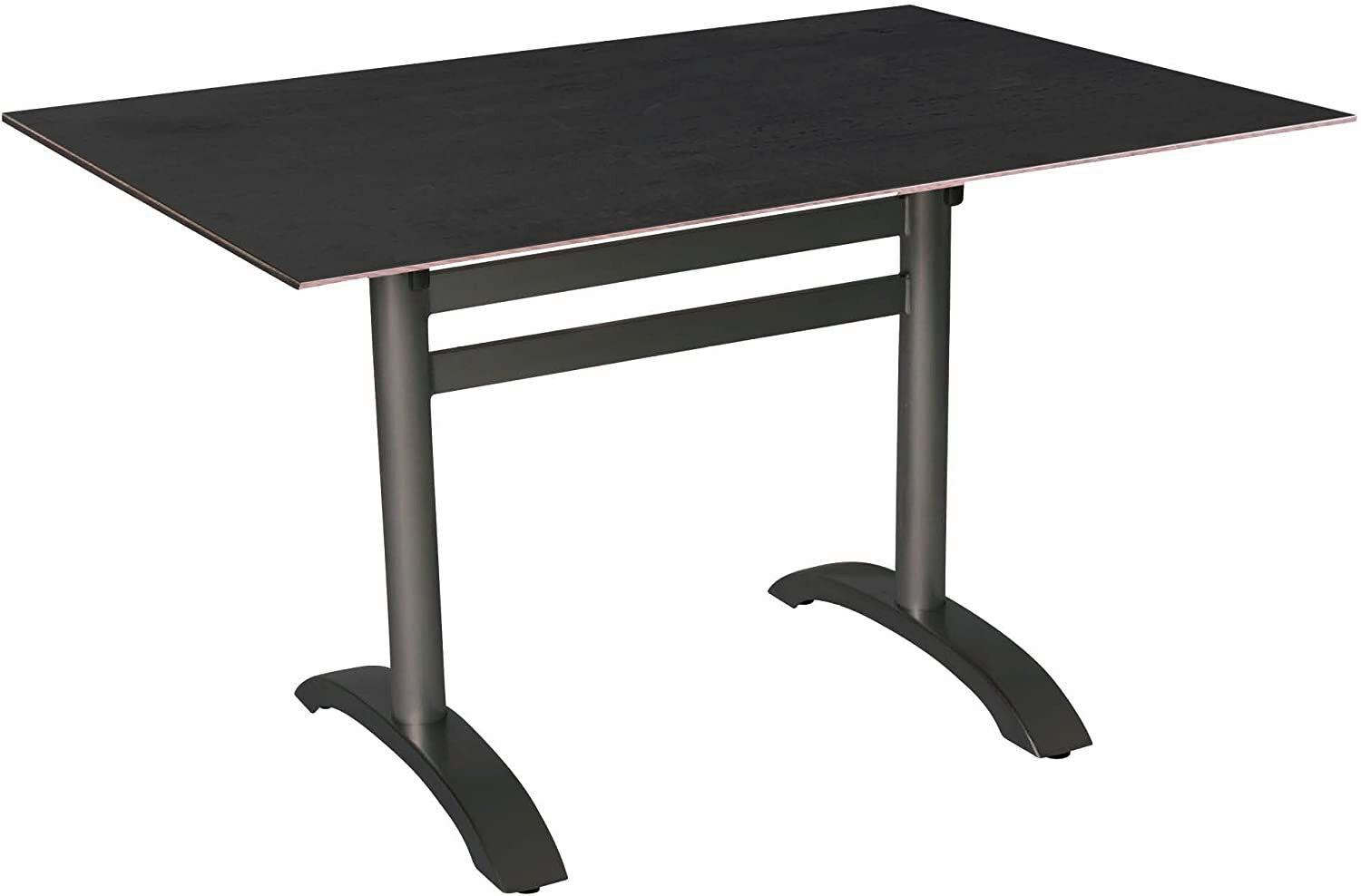 Vrtna Zložljiva Miza Acaplan - siva/antracit, Basics, kovina/leseni material (120/80/72cm) - Gardenson
