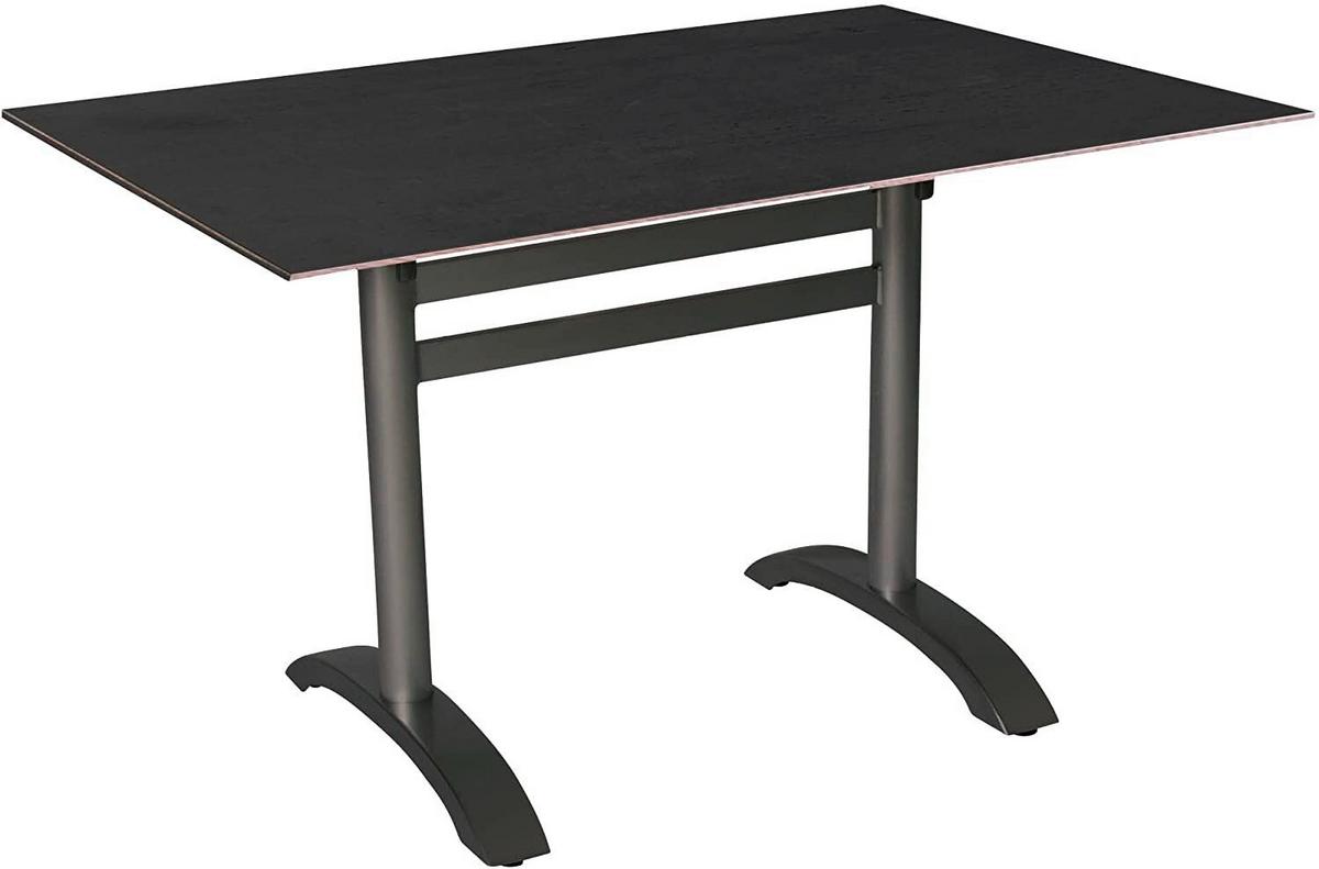 Vrtna Zložljiva Miza Acaplan - siva/antracit, Basics, kovina/leseni material (120/80/72cm) - Gardenson