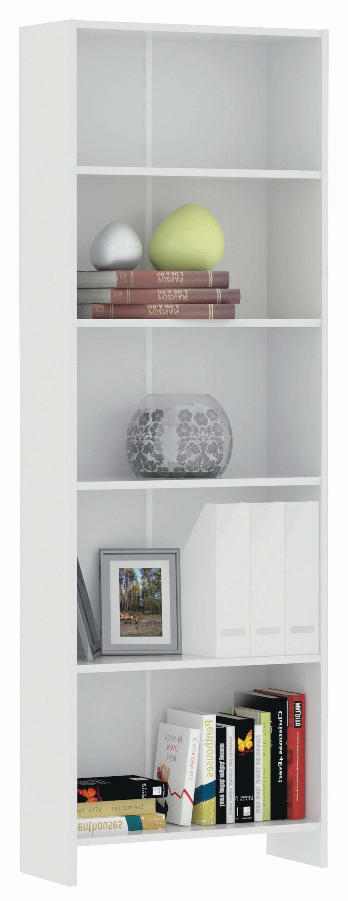 Etajera BART - alb, Modern, material pe bază de lemn (60/175,5/24,3cm) - Best Price