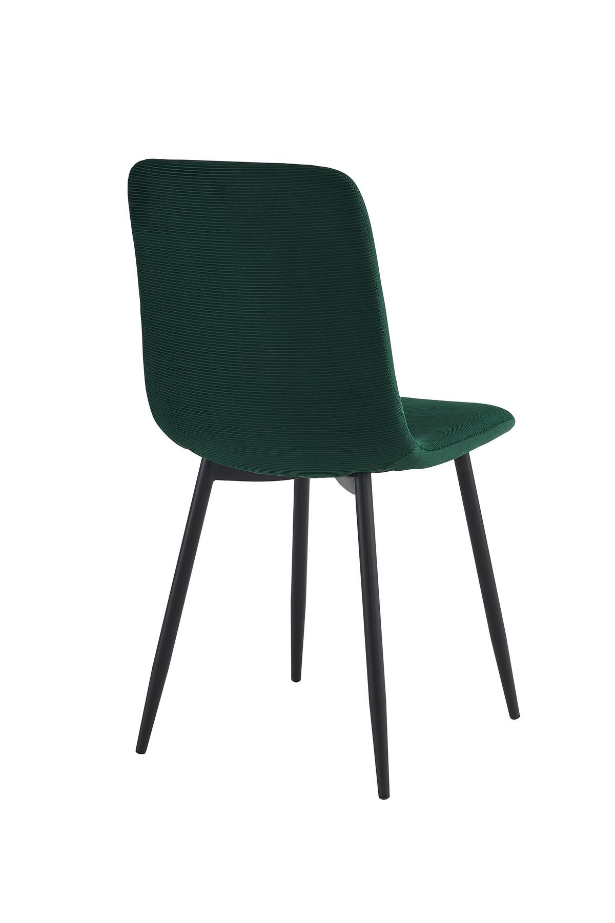 STUHL-SET LEIPZIG S 2ER-SET - Dunkelgrün/Schwarz, MODERN, Textil/Metall (44/92/54cm) - P & B