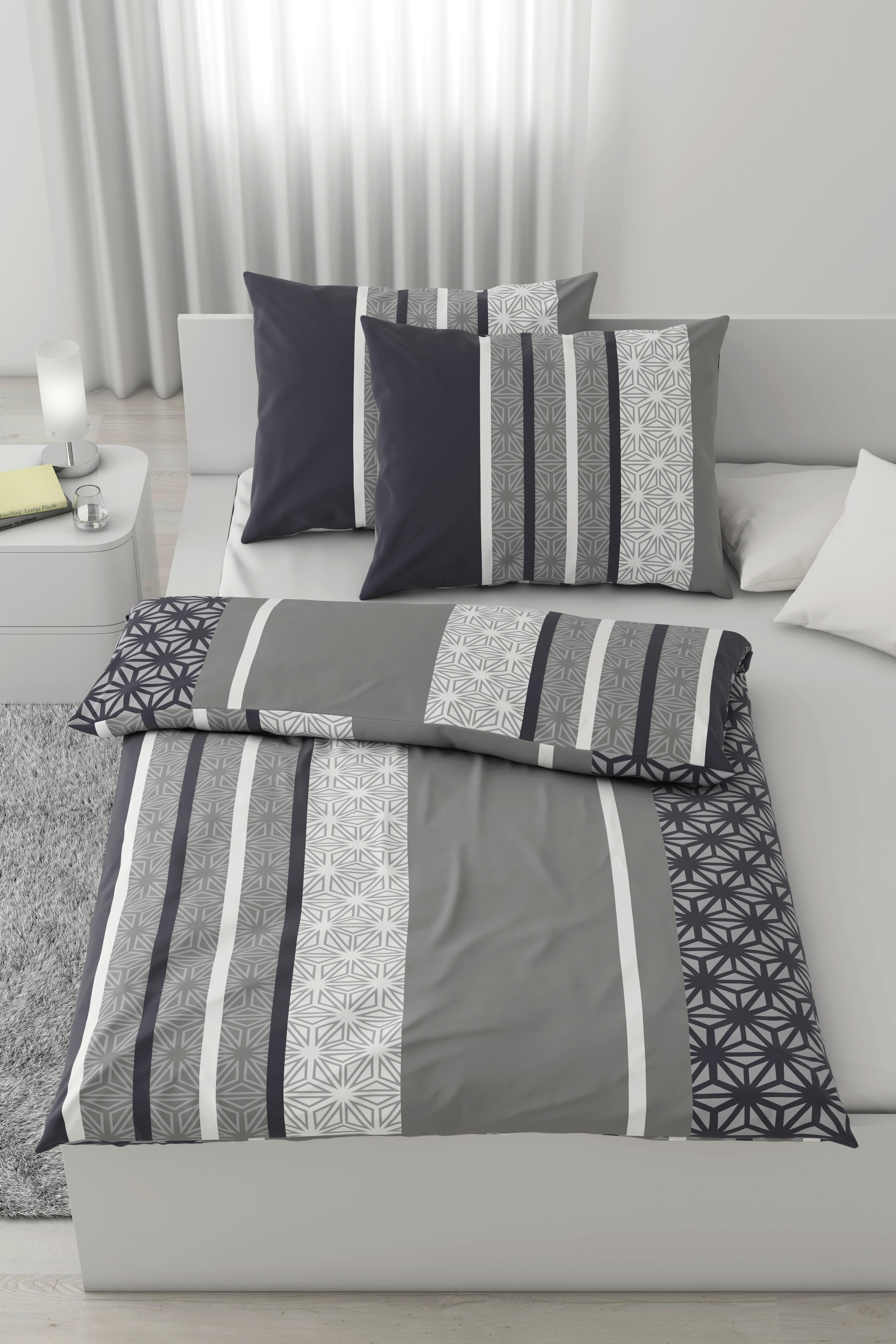 Lenjerie de pat Sara,cca. 200x220/2x50x70 cm - gri, textil (200/220cm) - Based