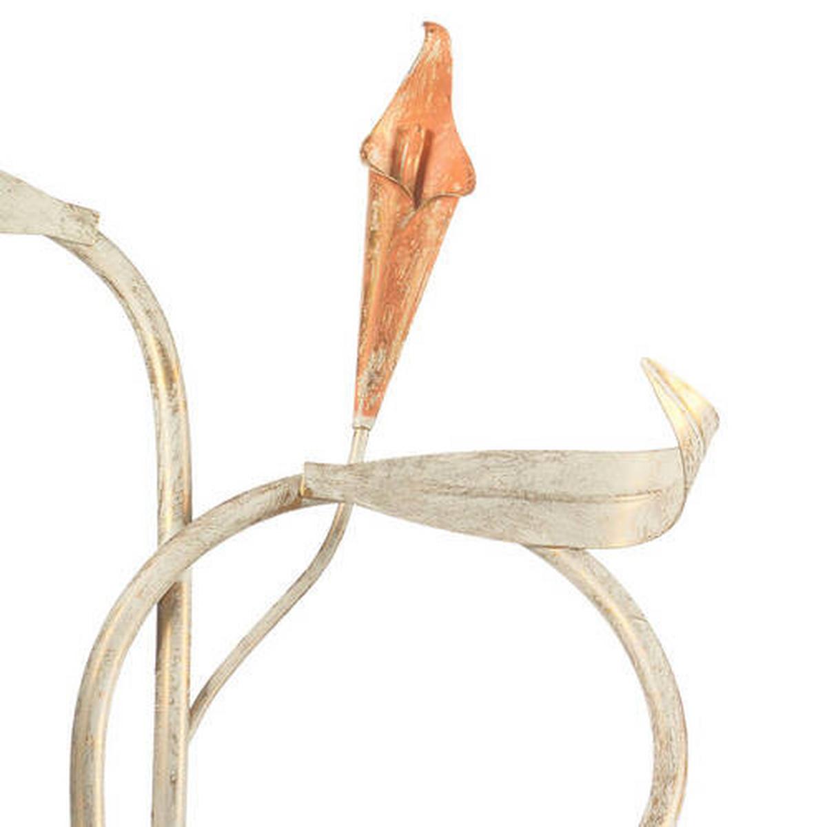 Wandleuchte Lucrezia Avorio Weiß/Hellbraun max. 6 Watt - Hellbraun/Weiß, KONVENTIONELL, Glas/Metall (40/20/58cm)