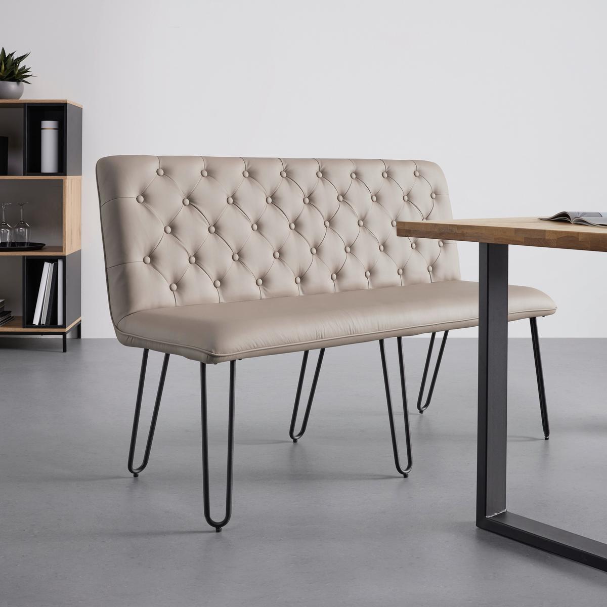 Ülőpad Ivie - taupe, Modern, textil/fa (140/92/62cm) - Bessagi Home