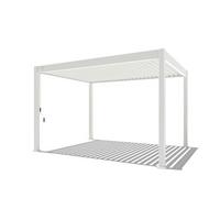 Pergola Superior, Bela, 3,6x4m - bela/visoki sijaj, Basics, kovina (360/255/400cm) - Gardenson