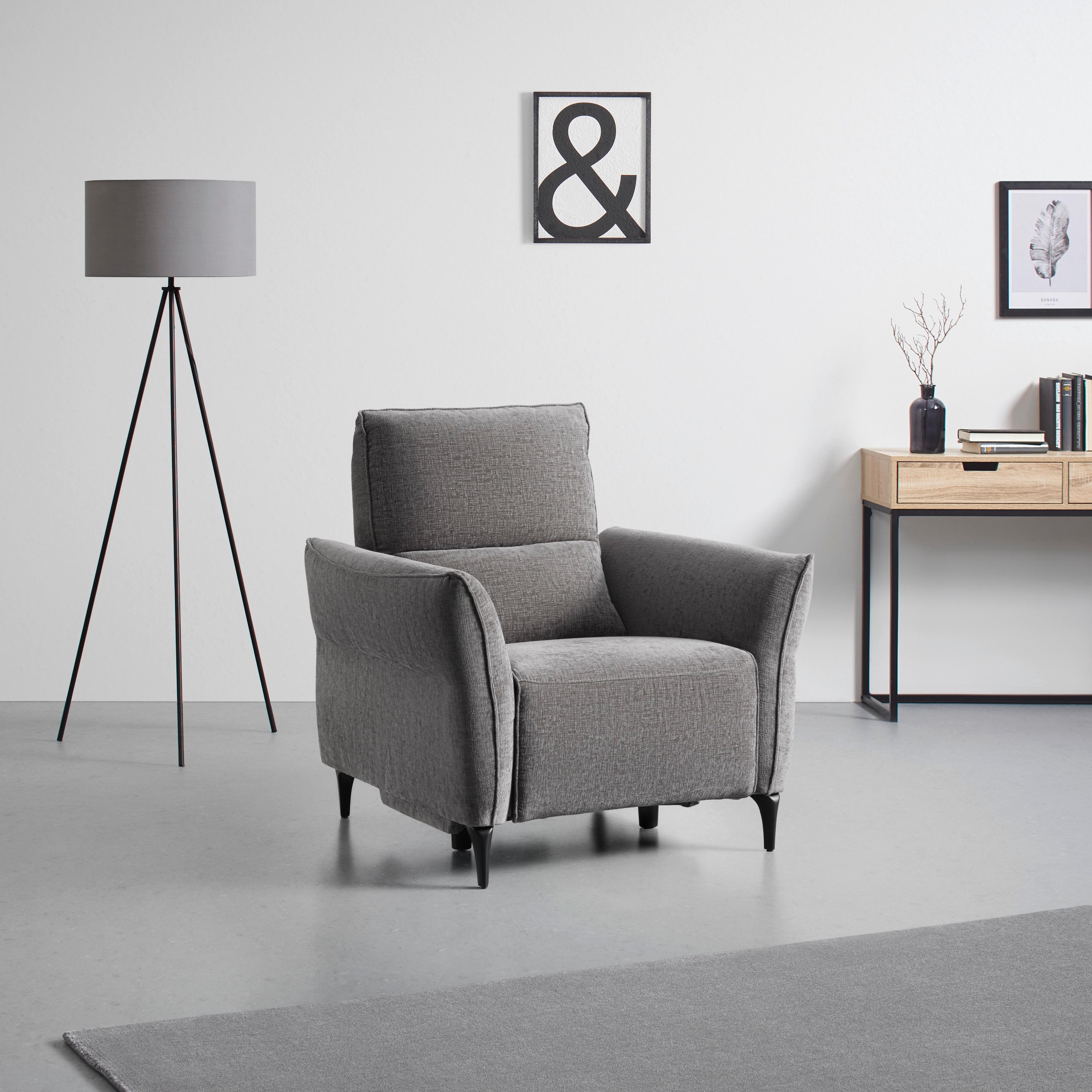 RELAXSESSEL CAPE TOWN - Dunkelgrau/Schwarz, MODERN, Holz/Textil (95/99/92cm) - Mömax