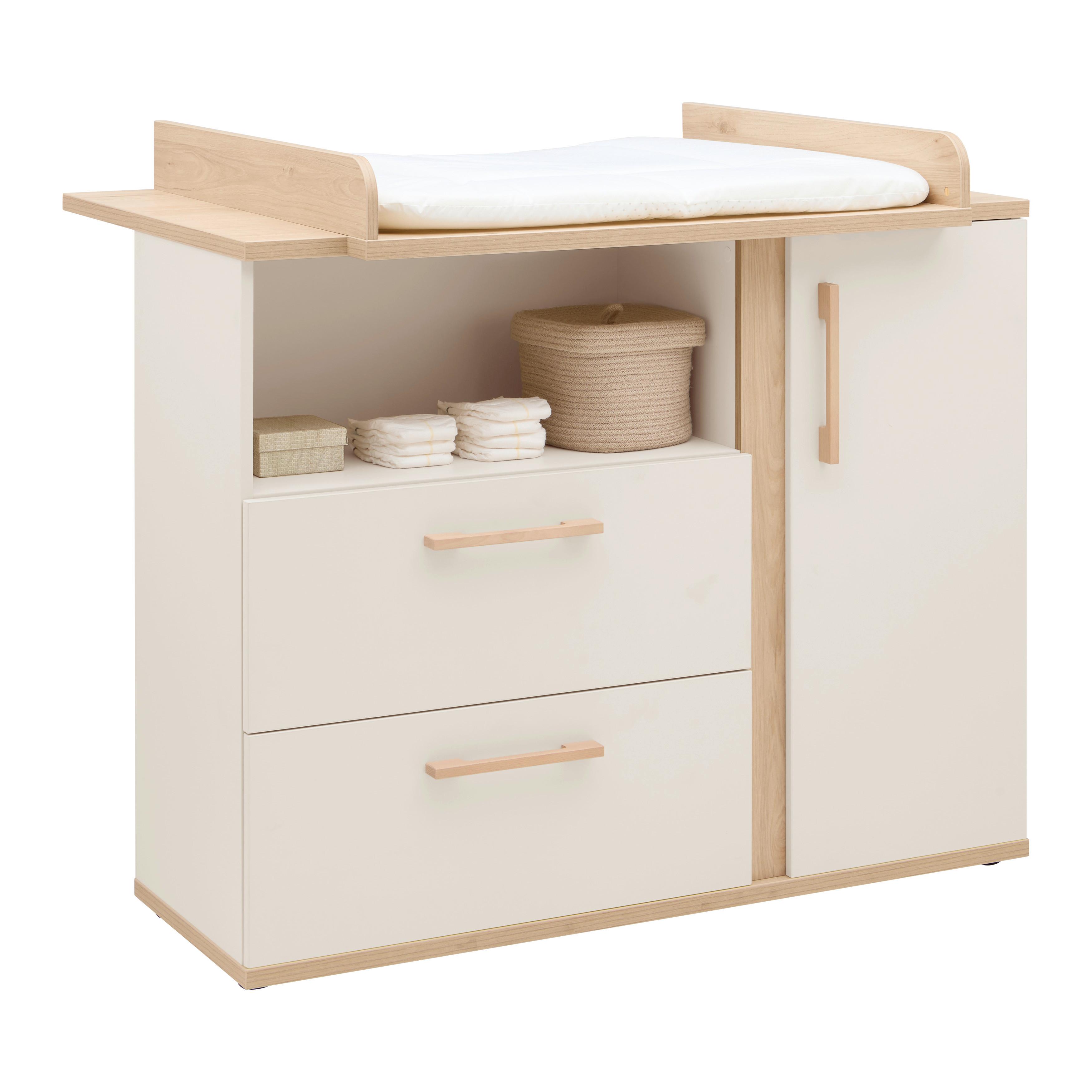 Wickelkommode Dolce Bambino Kaschmirfarben - Kaschmir, KONVENTIONELL, Holz/Holzwerkstoff (117/104/41-78cm) - Roba