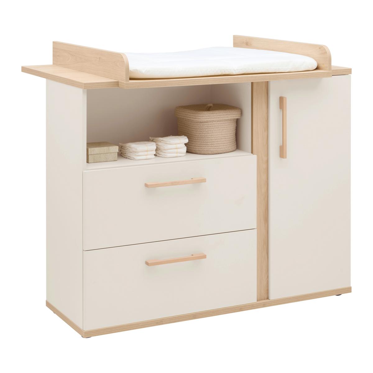 Wickelkommode Dolce Bambino Kaschmirfarben - Kaschmir, KONVENTIONELL, Holz/Holzwerkstoff (117/104/41-78cm) - Roba