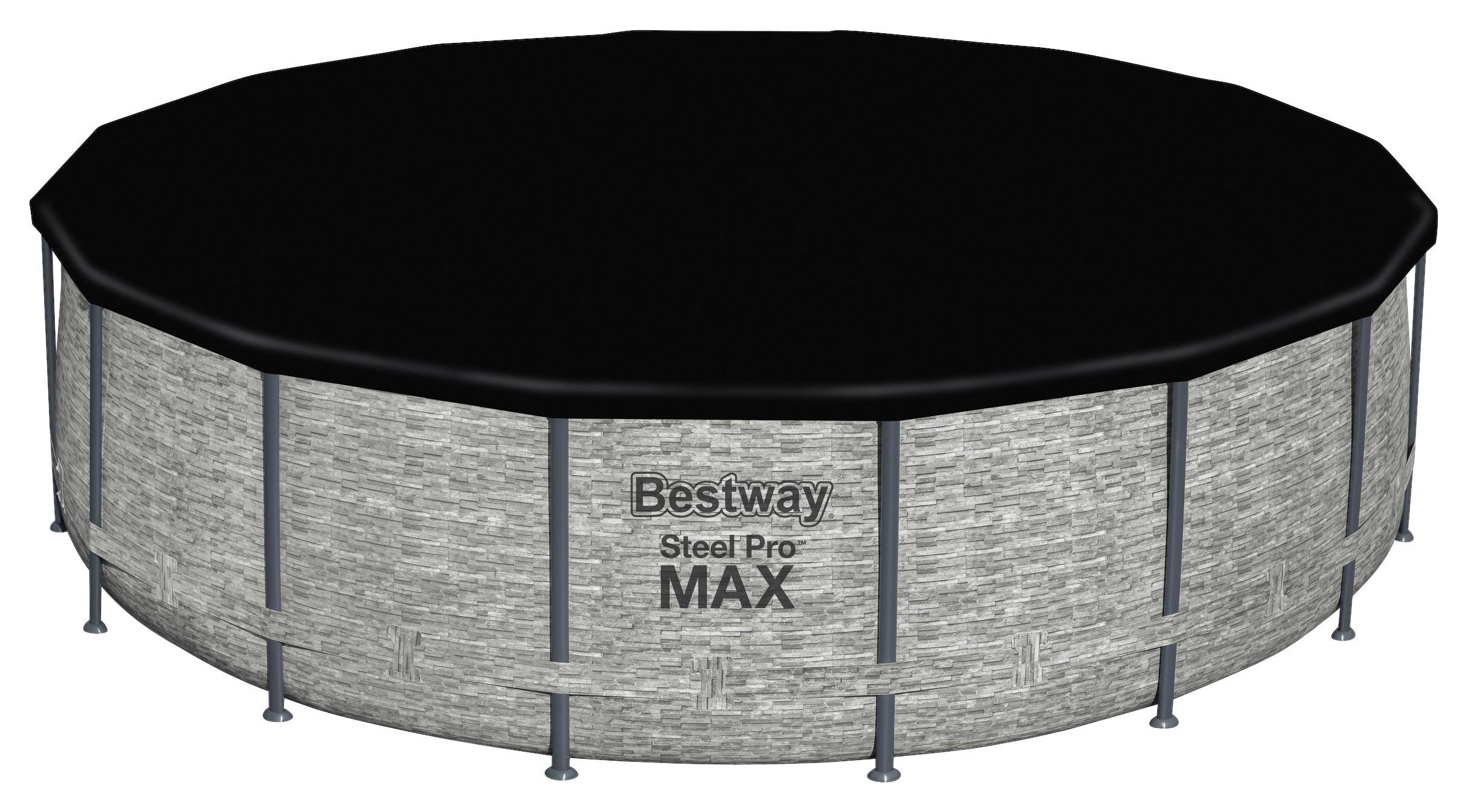 Set Za Bazen Alma, 488x122 - modra/siva, Basics, kovina/umetna masa (488/122cm) - Bestway