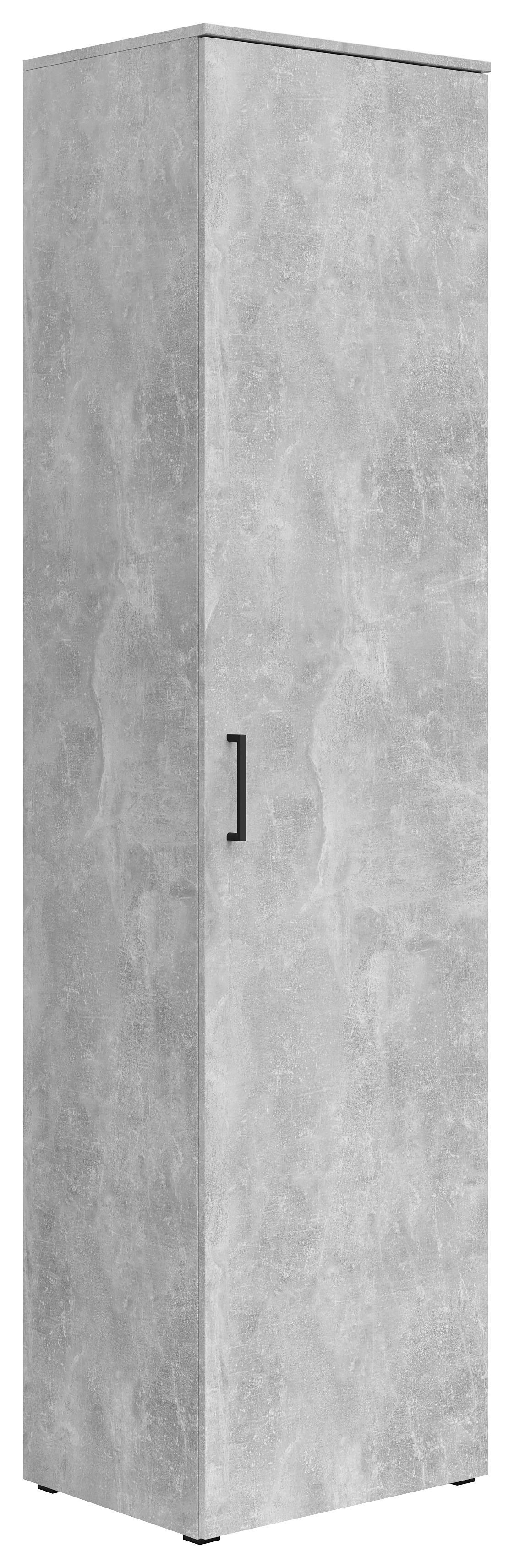 Schrank Multistauraum Grau - Schwarz/Grau, MODERN, Holzwerkstoff/Kunststoff (50/195/40cm) - Mömax