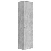 Schrank Multistauraum Betonoptik - Schwarz/Grau, MODERN, Holzwerkstoff/Kunststoff (50/195/40cm) - Mömax