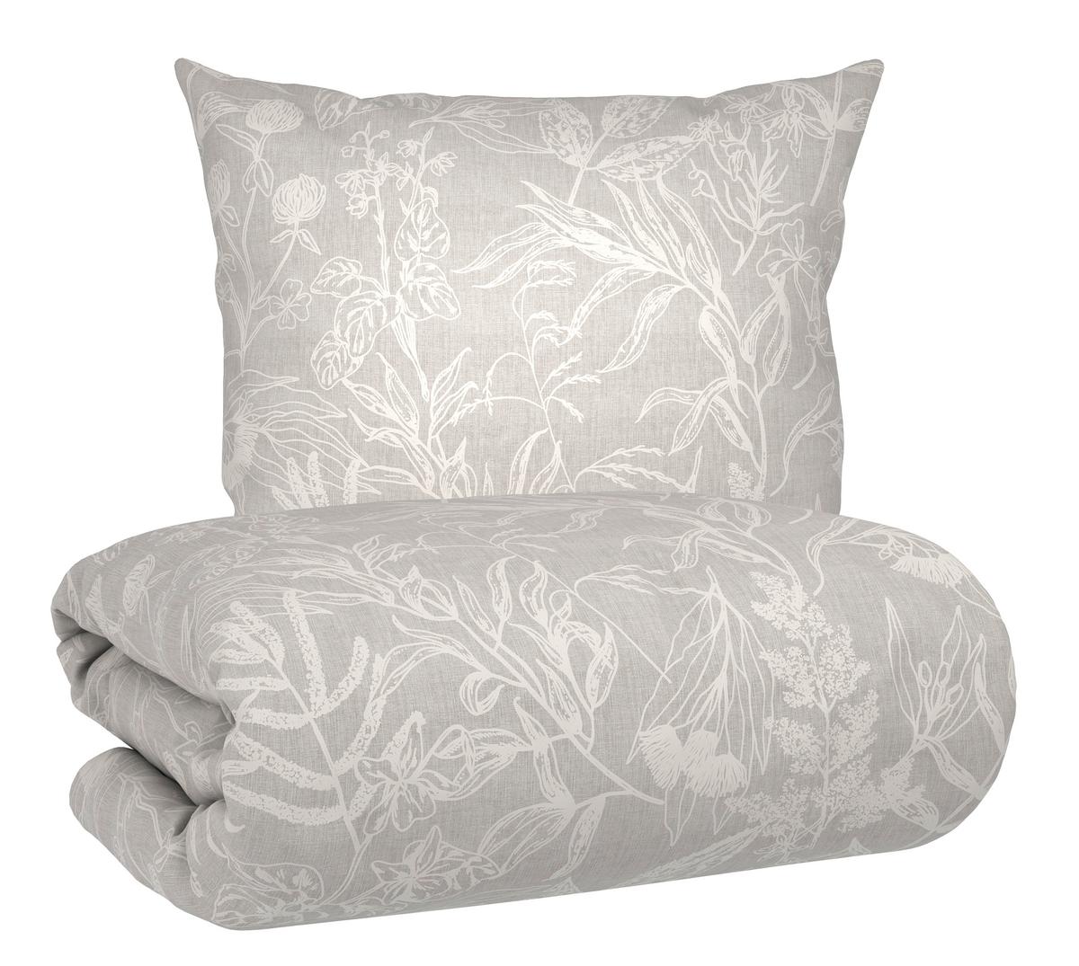 Bettwäsche Tylpur XL Hellgrau ca. 220x155cm - Hellgrau, Textil (155/220cm) - Mömax