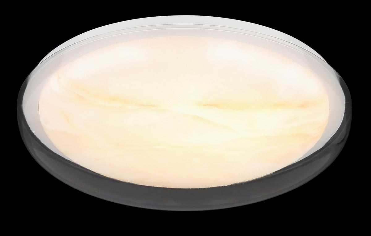 LED-DECKENLEUCHTE 41779-24 TYRONE - Klar/Weiss, Basics, Kunststoff/Metall (38,5/8cm) - Globo