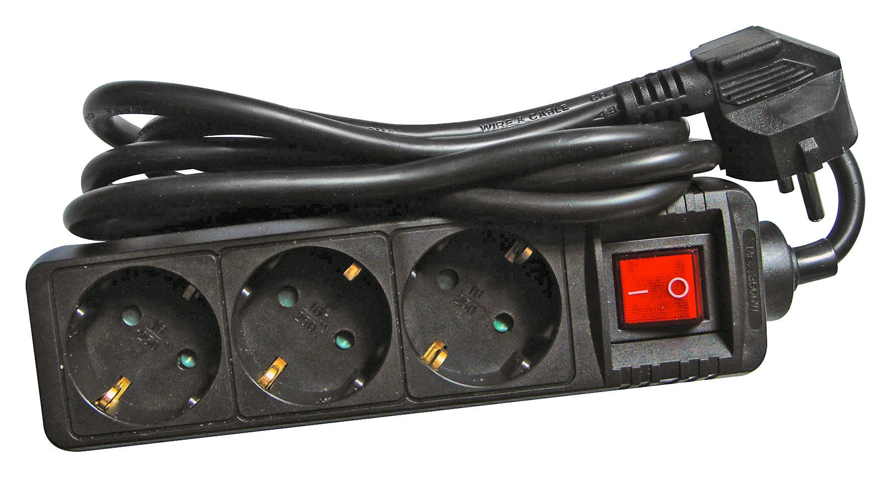 LISTWA ZASILAJĄCA GNBK03F *SBB* - czarny, Basics, tworzywo sztuczne/metal (20,1/5,4/4,4cm) - Boxxx