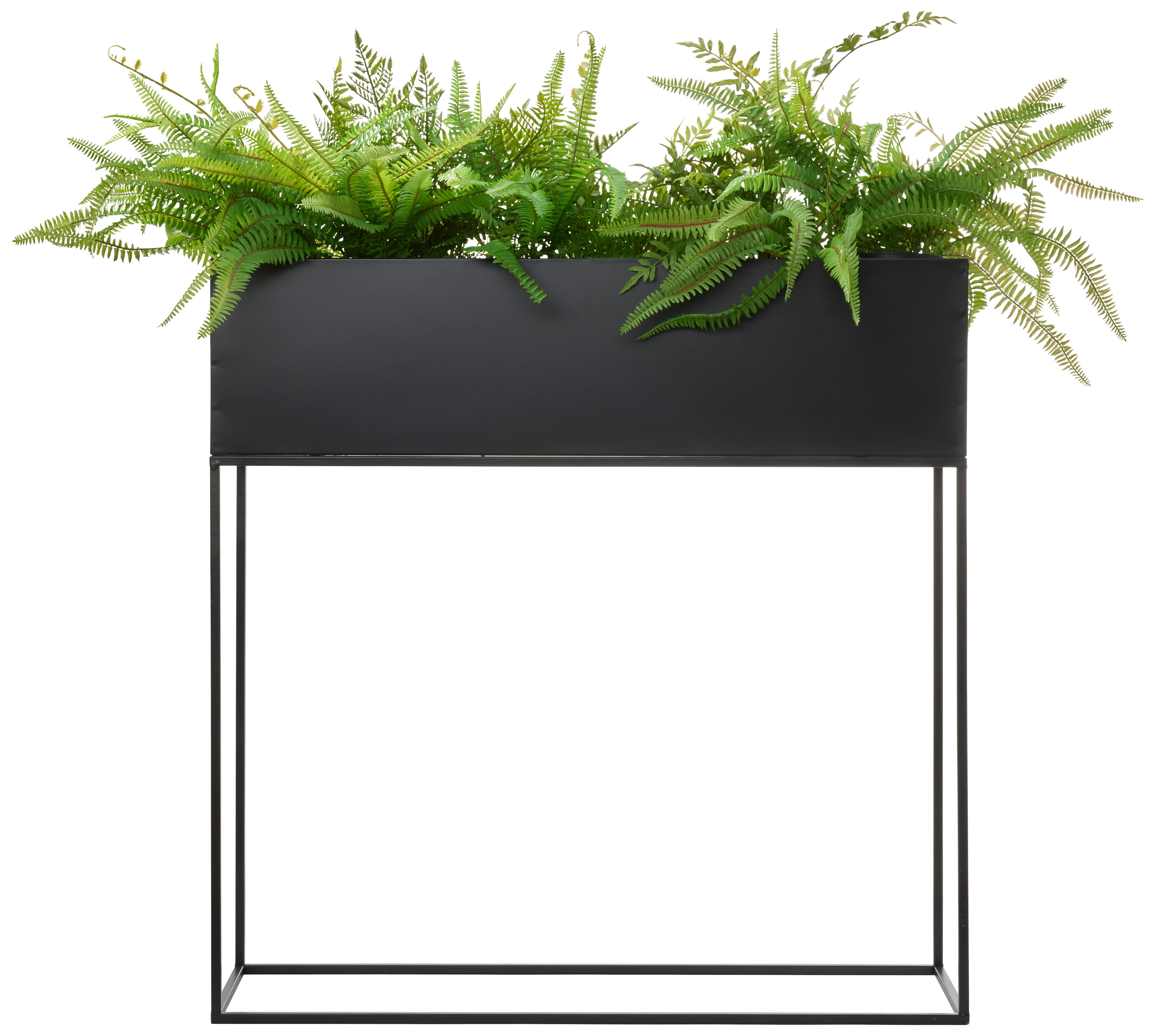 Cvetlični Lonček Martin -L- - črna, Konvencionalno, kovina (75/20/75,5cm) - Modern Living