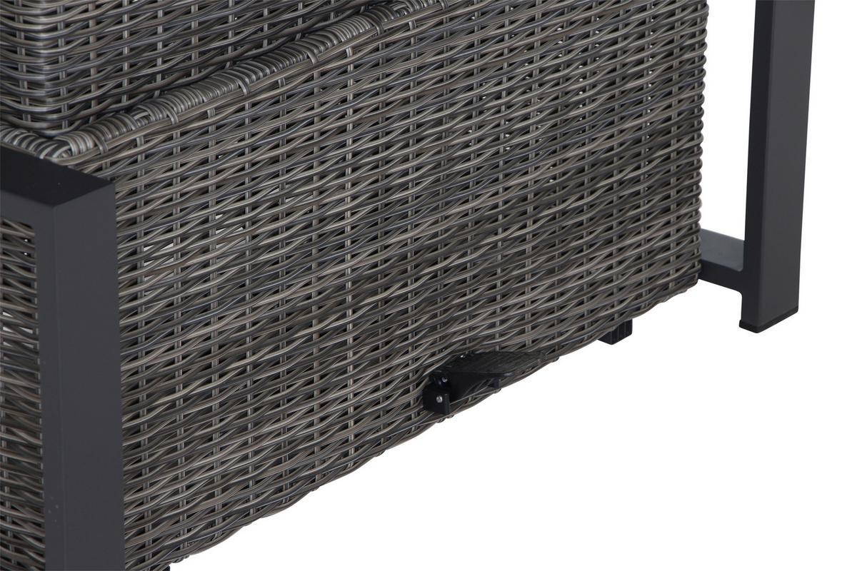 Loungegarnitur Corido 4-tlg. Grau - Grau, Basics, Keramik/Kunststoff (72/103/160cm) - Siena Garden