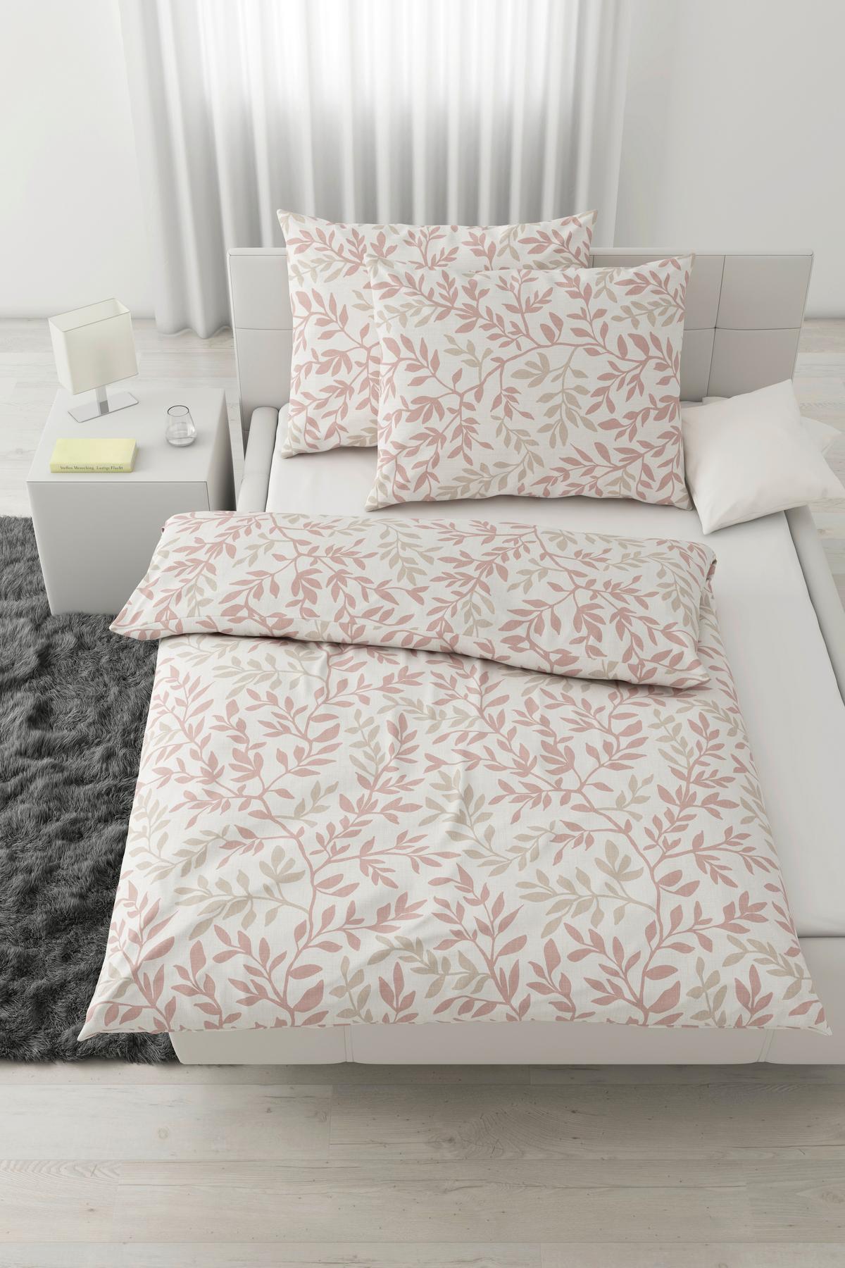 BETTWÄSCHESET SIGLINDE XXL - Rosa/Grau, Konventionell, Textil (200/210cm) - Modern Living