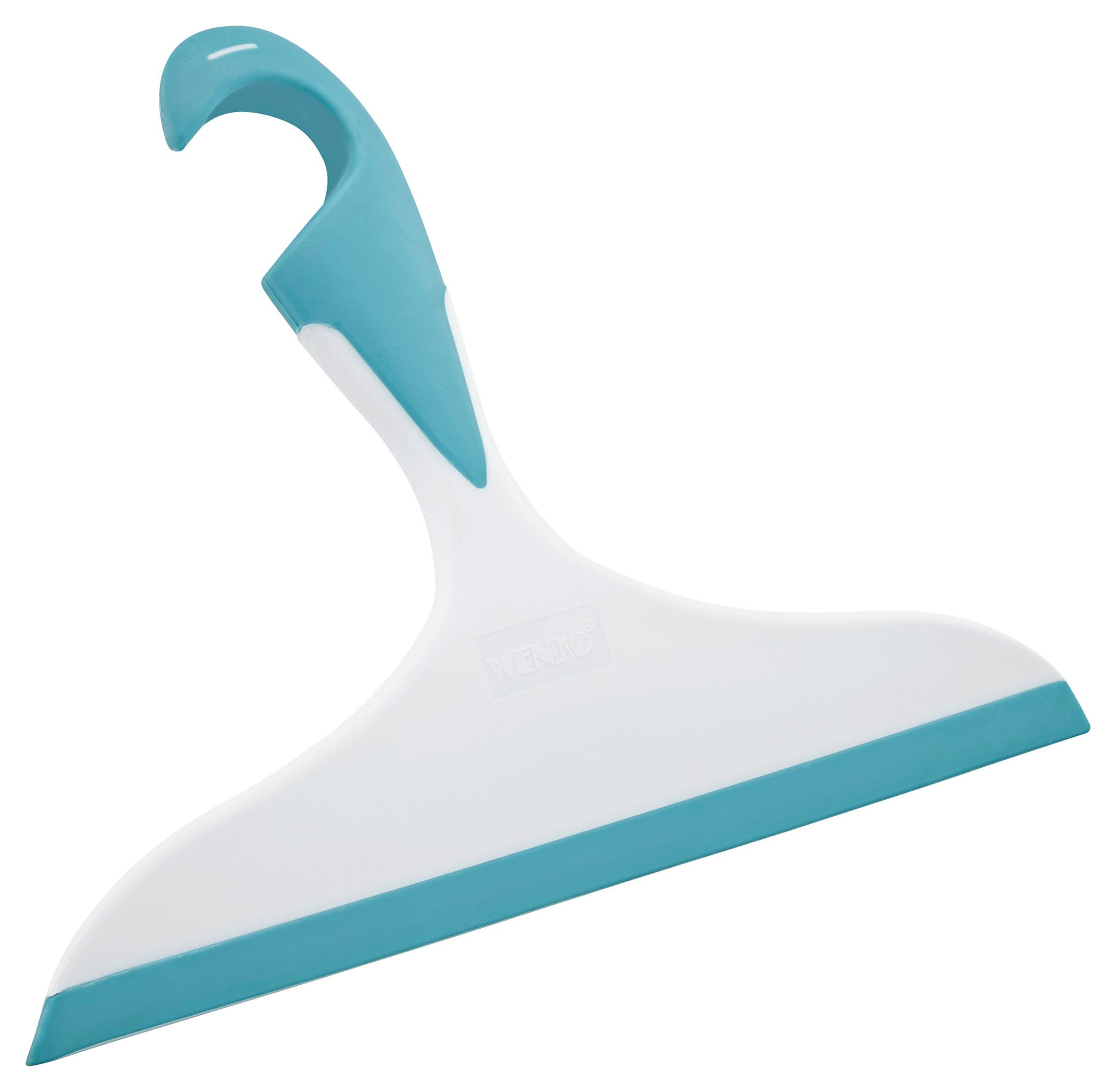 Duschabzieher Loano in Weiss/Hellblau - Weiss/Hellblau, Kunststoff (23/17cm) - Mömax