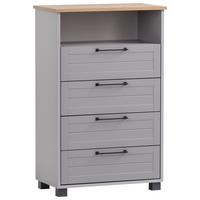 Highboard Jelda ca. 62,4x102x34,1cm Platinfarben - Platinfarben/Eichefarben, Holzwerkstoff/Kunststoff (62,4/102/34,1cm) - MID.YOU