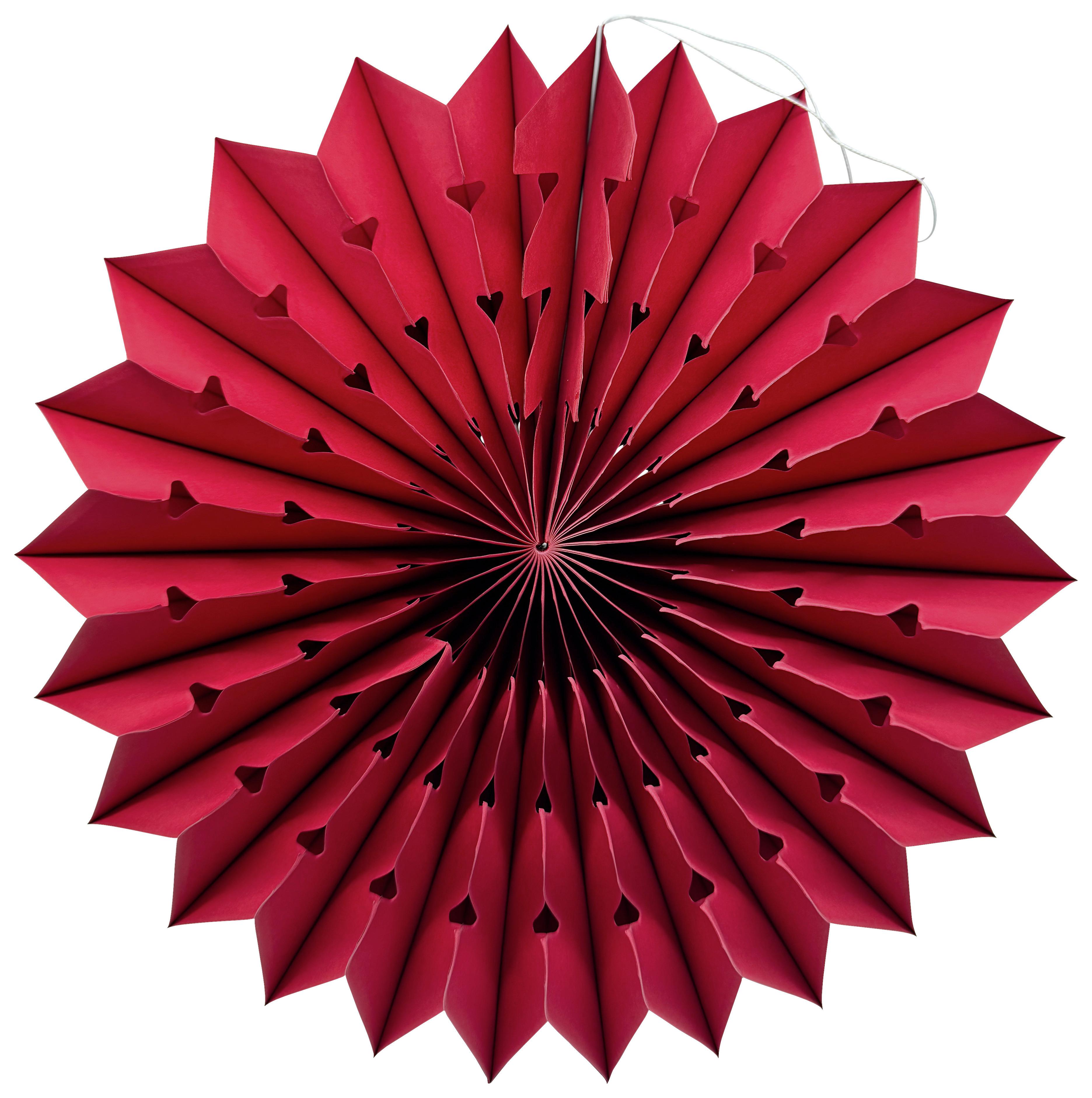 Dekostern Jolie Rot Ø ca. 20cm - Rot, KONVENTIONELL, Papier (20cm) - Mömax