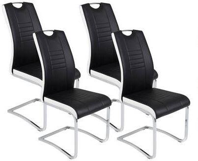 SCHWINGSTUHL-SET TABEA S - Chromfarben/Schwarz, MODERN, Textil/Metall (43/99/61cm) - MID.YOU