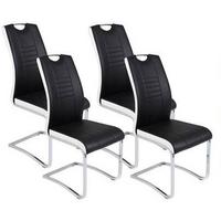 SCHWINGSTUHL-SET TABEA S - Chromfarben/Schwarz, MODERN, Textil/Metall (43/99/61cm) - MID.YOU