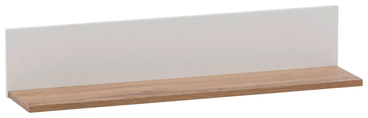 REGAŁ ŚCIENNY JELDA - biały/dąb wotan, Modern, materiał drewnopochodny (80/15,7/17,3cm) - MID.YOU