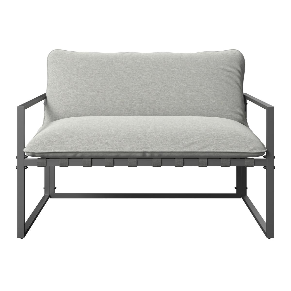 Vrtni Set Lucia - tamno siva/svijetlo siva, Basics, staklo/metal