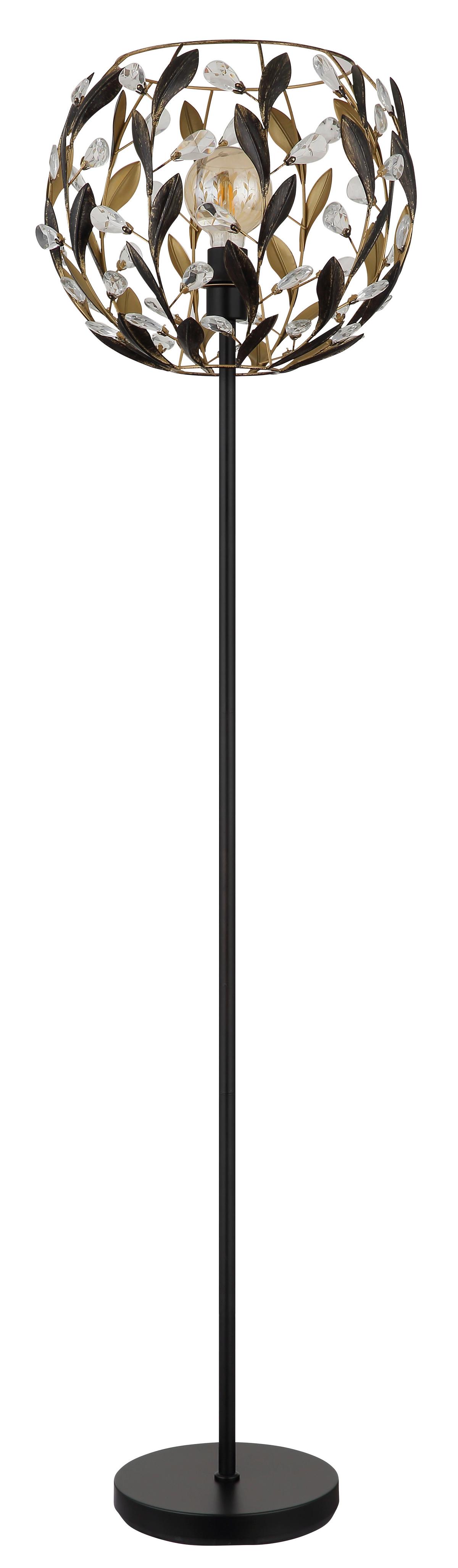 STEHLEUCHTE 15759S MIKA - Klar/Goldfarben, Basics, Kunststoff/Metall (40/157cm) - Globo