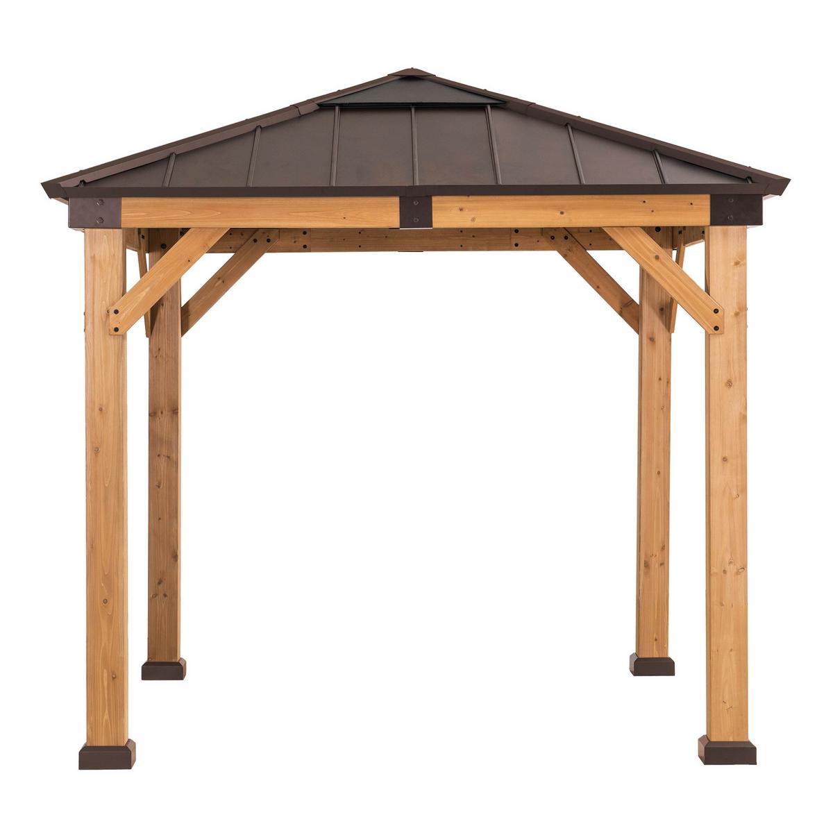 Pavillon Gazebo Rapi Braun ca. 273x274x273cm - Braun, Basics, Kunststoff/Metall (273/274/273cm)