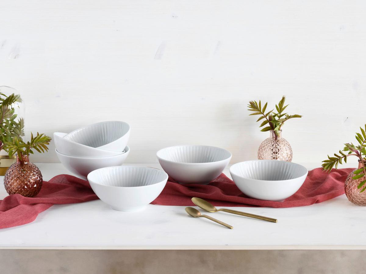 Set Posod Valencia, 6-Delni - bela, Design, keramika (17cm) - Creatable