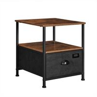 Beistelltisch Night Stand Braun/Schwarz - Schwarz/Braun, Basics, Papier/Holzwerkstoff (40/40/46,4cm)