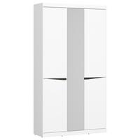 Dulap pentru hol TURINO NEO - alb/gri închis, Trend, sticlă/material pe bază de lemn (103/196,5/39,9cm) - Modern Living